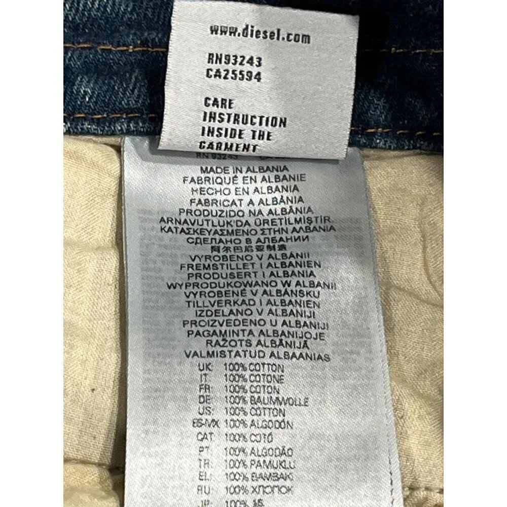 Diesel Belthy Bootcut Flare Low Rise Jeans in Blue 28 Womens Denim Pants - Picture 10 of 15